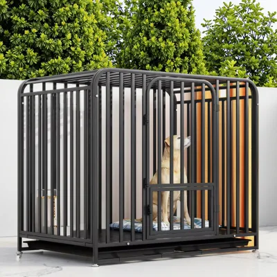 Medium-Sized Pink Welding Steel Wire Mesh Dog Cage for Rescue & Breeding Display in Store or Pet Hospital Foster Box Packing