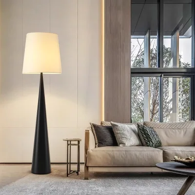 Black Conical European Floor Lamp Postmodern Model Room Showroom Bedroom Living Room Sofa Side Three-color Floor Lamp
