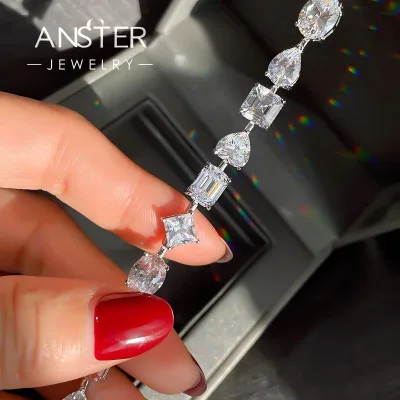 Wholesale Price 14K 18K Solid Gold Luxury Chain & Link VS VVS Mix Shape Cut Lab Grown Diamond IGI Jewelry Tennis Bracelet