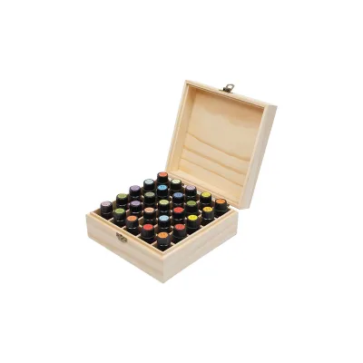Wooden Aromatherapy Essential Oil Carrying Case Natural Pine Essential Oil Organizer Storage Box Case
