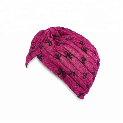 New Elegant Shimmer Glitter Butterfly Women Turban Cap Bonnet Chemo Hat
