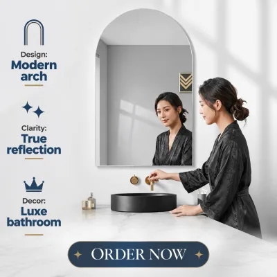 Low Price Customized Frameless Wall Hanging Dressing Mirrors Wall Mounted Frameless Glass Mirror