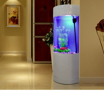 Arc Acrylic Aquariums Wall Against Aquariums