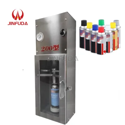 Small Pneumatic Spray Paint Can Filling Machine Air Cleaner Filling Gas Spray Filler Pneumatic Pu Foam Aerosol Filling Machine