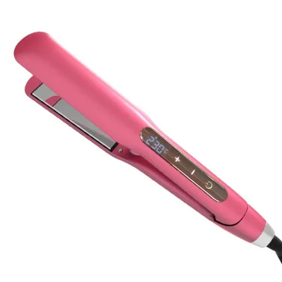 2 in 1 Hair Curler Flat Iron With LCD Display Ceramic Plate Hair Straightener