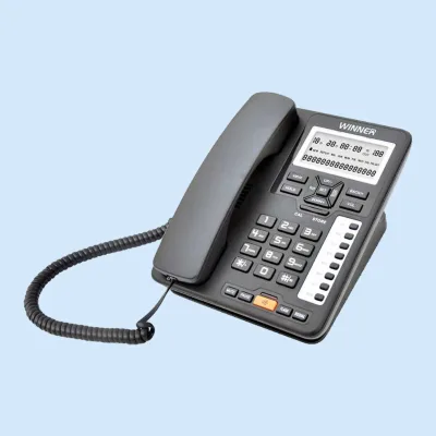 Displaying New Total Incoming Calls Filter Local Code Lock Function Cord 2 Lines Wired Cable Phone