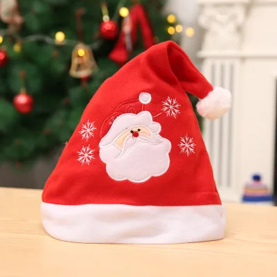 Wholesale Colorful Custom Print Adults Christmas Decor Christmas Hat Kids
