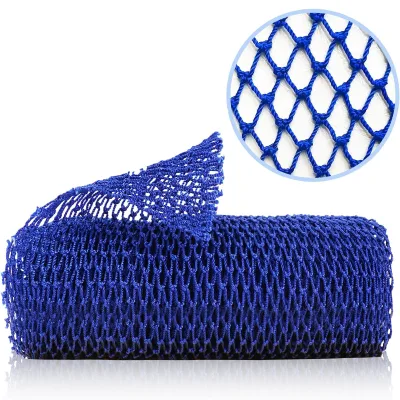CF Wholesale Blue Soft Elastic Stretchable Rich Lather Quick Drying Cuttable Daily Shower African Net Sponge Bath Scrubber