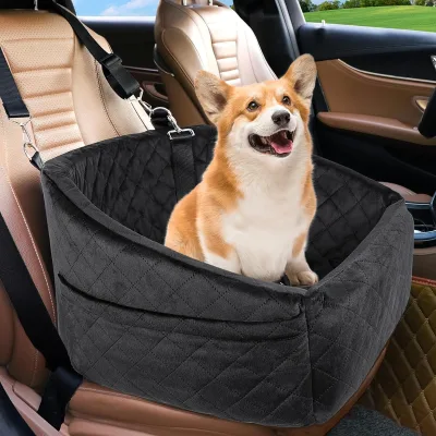 Fish Princess Luxury Velvet Dog Kennel XXL Black Warm Dog Bed Dog Kennel for Cars
