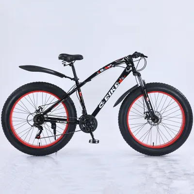 2025 Customized Logo Size Fat Bike 4.0 Big Trye 21 Speed 24s Steel Frame 26 Inch Snow Tire Disc Brake Suspension Fork 150kg Bike