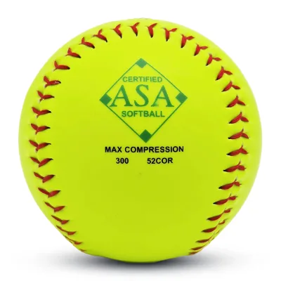 Factory Customized 12 Inch PVC Softball, COR 52, 300 LBS, Daily Training Softball