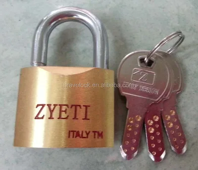 BRAVO Security Anti-Rust Brass Padlock with Computer Key Best Padlock Model 30-70mm