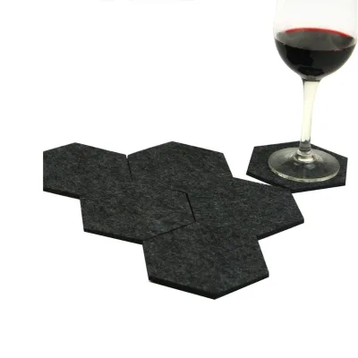 Customized Cheap Felt Cup Placemat Colorful Cork Cup Mat Felt coaster