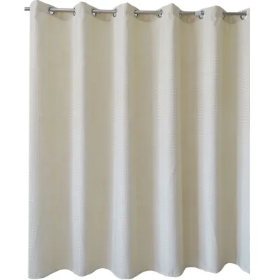 Wholesale Luxury Waffle Weave Heavy Thick Fabric Shower Curtain for Bathroom
