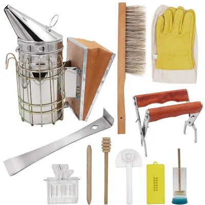 Beekeeping Supplies 11pcs Beekeeping Tools Kit for Beekeeper Bee Hive Smoker/Bee Brush