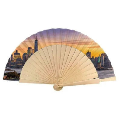 BSBH Summer Cooling 23cm Handheld Folding Fan Tourist Souvenirs Gift Shop Hot Wooden Fan