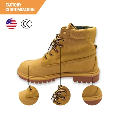 2025 New Leather Boots for Men Anti-fouling Design Autumn and Winter Necessary Yellow Suede Hiking Boots