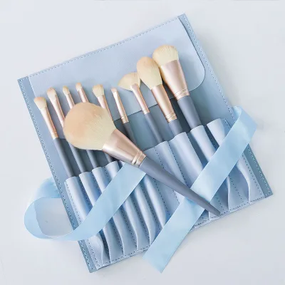 Hot Selling Superior Quality Makeup Beauty Tools Make up Eyebrow Lip Brush Sets With Packing 10pcs Makeup Eyebrow Brush Set