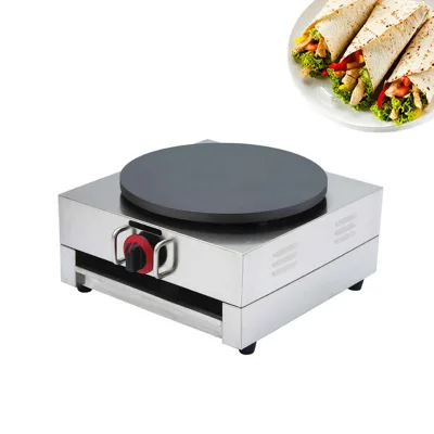Commercial China Professional Gas Crepe Maker Single Plate LPG Gas Crepe Maker Machine