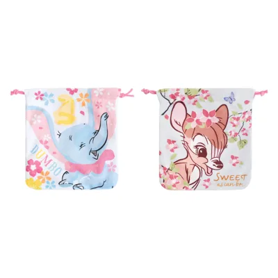 Customizable Reusable Fleece Drawstring Pouch with Cute Pattern