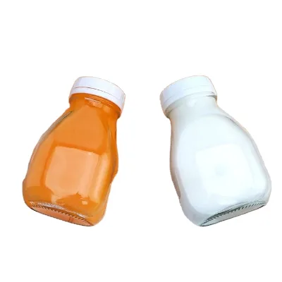11 oz Reusable Glass Bottle With Lid Suitable for Milk, Juice, Drinks, Pudding