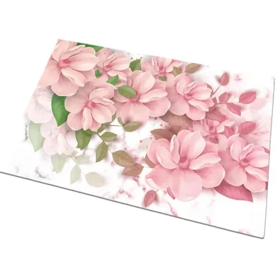 Flowers and Birds Natural Comfortable Door Mat for Living Room Kitchen Laundry Room Rubber Carpet Protector Mat