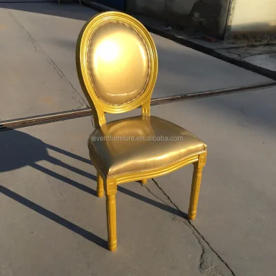 French style round rattan/cane back fabric side louis dining chair