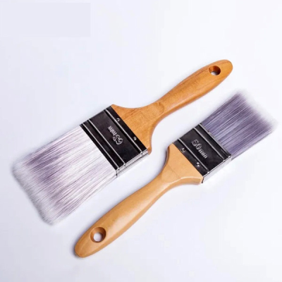 Long Beech Plastic Handle Paint Brush Wall Painting Tools Angular Paint Brush