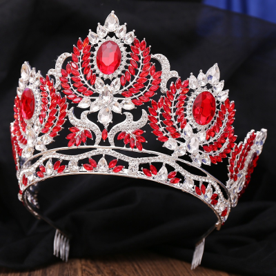HP4701 Bride Crown Luxury Beauty Pageant Crown Baroque  Queen Crystal Party Crown