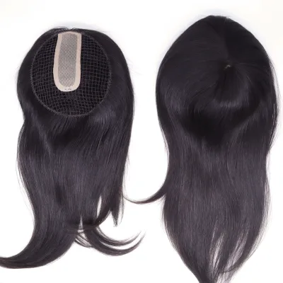 High Quality Chinese Cuticle Remy Human Hair Topper,toupee for Women SILK TOP Hair Piece Hair Replacement System