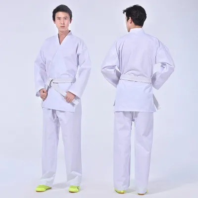 Karate Uniform Set with Belt Printed Logo Embroidery Polyester Karate Training Suit