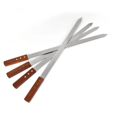 23 Inch 1 Inch Wide Bbq Skewers Stainless Steel Long Skewers