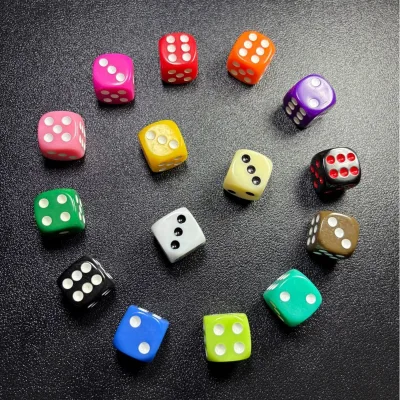 Happyjack 16mm Rounded Corners 6-sided Transparent Multi-color Eco-friendly Acrylic Dice for Desktop Game Accessories-Brand New