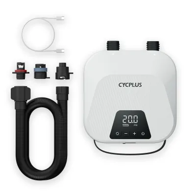 CYCPLUS 20PSI High Pressure Smart SUP Air Pump Rechargeable Intelligent Dual Stage Inflation Air Pump for Stand up Paddle Boards