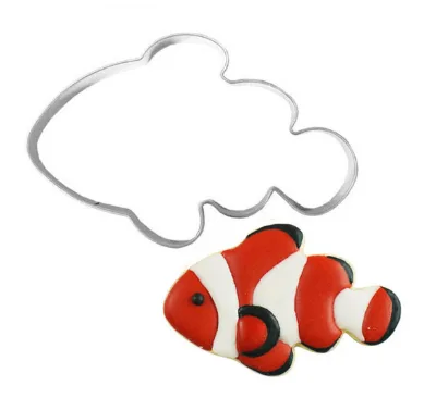 Stainless Steel Custom Metal Clownfish Cookie Cutter Biscuit Cutter Set