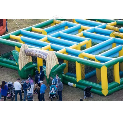 Hot Sale Custom Giant Labyrinth Maze Hunted House Scary Halloween Large Outdoor Bouncy Inflatable Maze for Commercial Rental