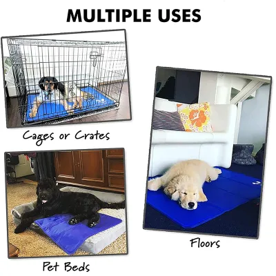 Waterproof Large Recyclable Summer Cat & Dog Cooling Mat with PVC Nylon Print Design-No Need to Freeze