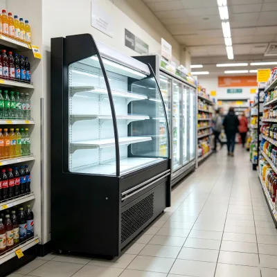 Tempered Glass Front Display Fridge Digital Thermostat Multideck Open Chiller for Beverage Display