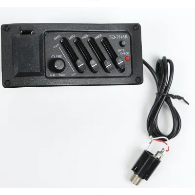 Custom Battery 4 Band Phase Volume Bass Multi Control Function Classic Guitar Eq Pickup Without Screen