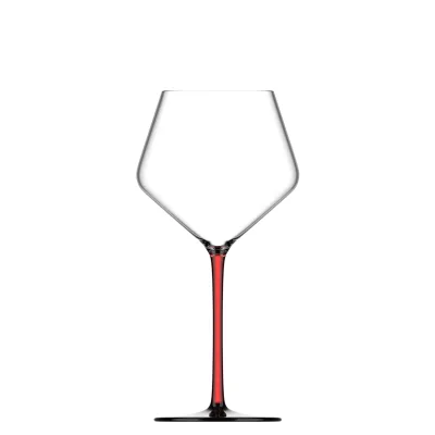 Wholesale Customized Red Crystal Glass Stem Wine Glasses with Shiny & Logo for Wedding Parties Perfect Wedding Gifts