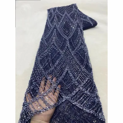 High Quality Bridal Lace Fabric Beaded Wholesale Price Bridal Lace Embroidery Lace Fabric Wedding Bridal Dress for Party