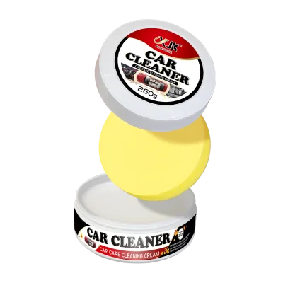 260g Multi-Surface Car Cleaner Cream Beeswax-Enriched Formula Solid Gel Plastic for Seats Steering Wheels Glass Cleaner
