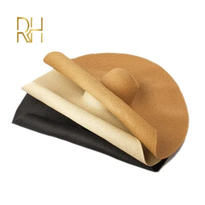 Big Beach Sun Straw Hat 30cm 40cm Brim 80cm 100cm Diameter Women Travel Holiday Hats Foldable Super Large Straw Hat