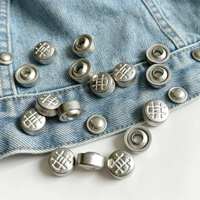 Premium Anti-rust Alloy Rivets for Jeans Pockets & Hem Custom Engraved Metal Studs Denim Clothing Hardware