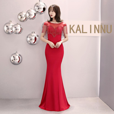 Floor length transparent design long prom dresses women evening dresses