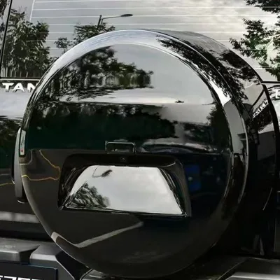 Suitable for GWM Tank 300 Accessories Rear Tire Cover Glossy Black Spare Wheel Cover with White Finish Exterior Body Kit Parts
