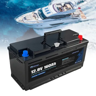 Marine Battery Powerful 12V 160Ah 175Ah 200Ah Marine Start Lifepo4 Battery 1500CCA Replacing Battery