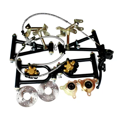 Four-Wheel Aluminum Beach Buggy Bull Front Swing Arm Replacement Go-Kart Accessories Suspension Brake Horn Steering Swivel Kit