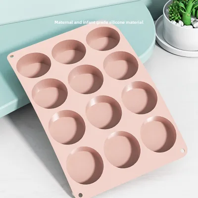 Cross-border Spot 12-piece Chocolate Silicone Mold Household Food-grade Temperature Resistant Cold Hot Use Cylindrical Oreo