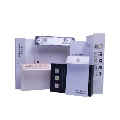 Custom Foldable Fabric Textile Color Card Foldable Page Fabric Sample Book Header Card